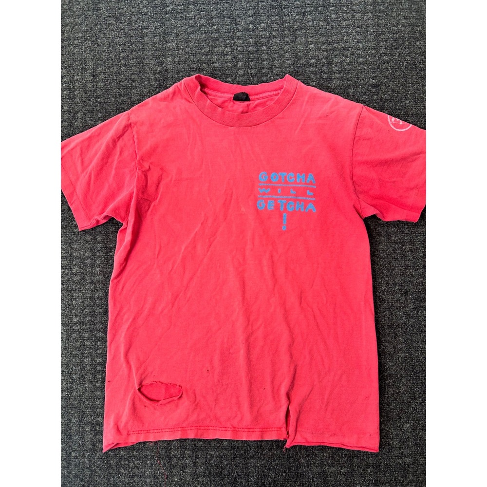 VTG Y2K Grunge Skater Indie Sleaze Gotcha Will Getcha 80s Surf Thrashed Shirt